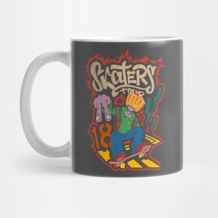 Skater Doodle vibing skating street graffiti Mug